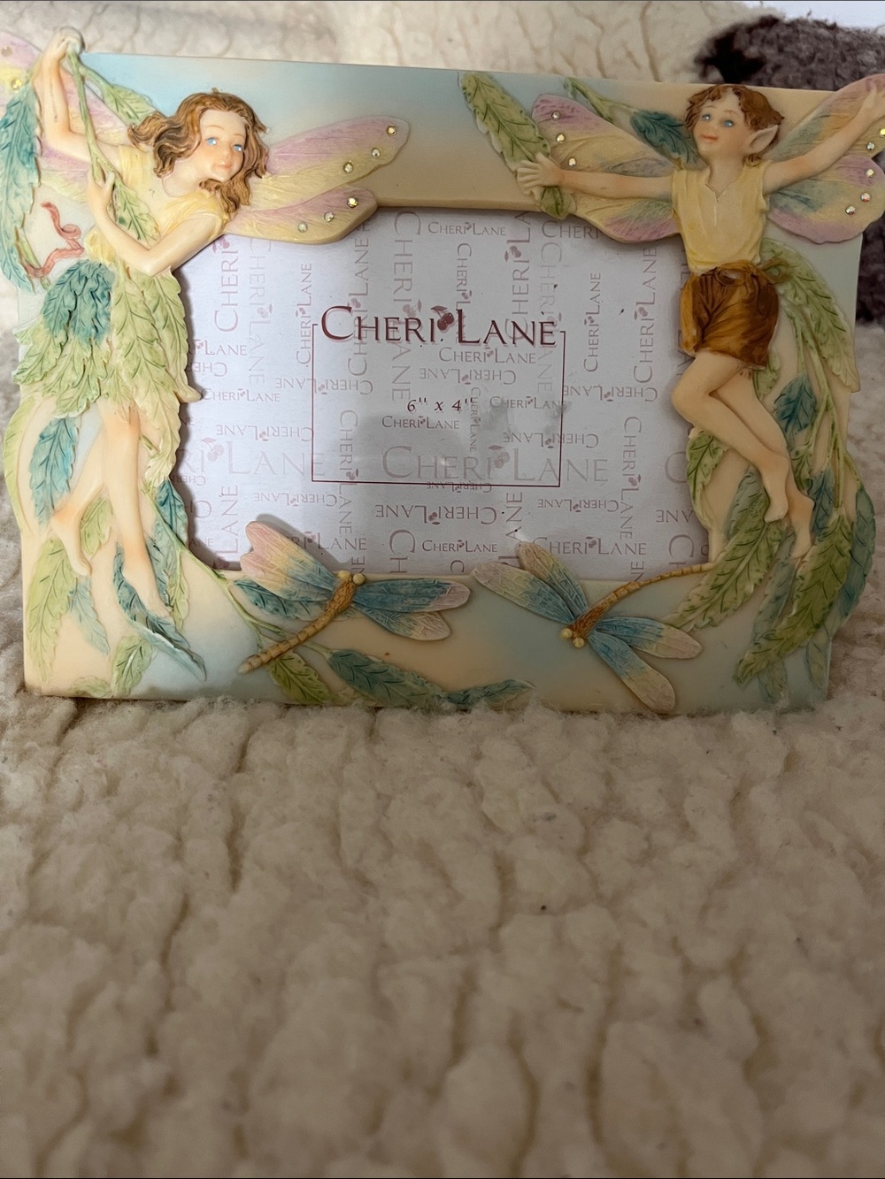 Pastel Fairy Picture Frame in Blue and Green